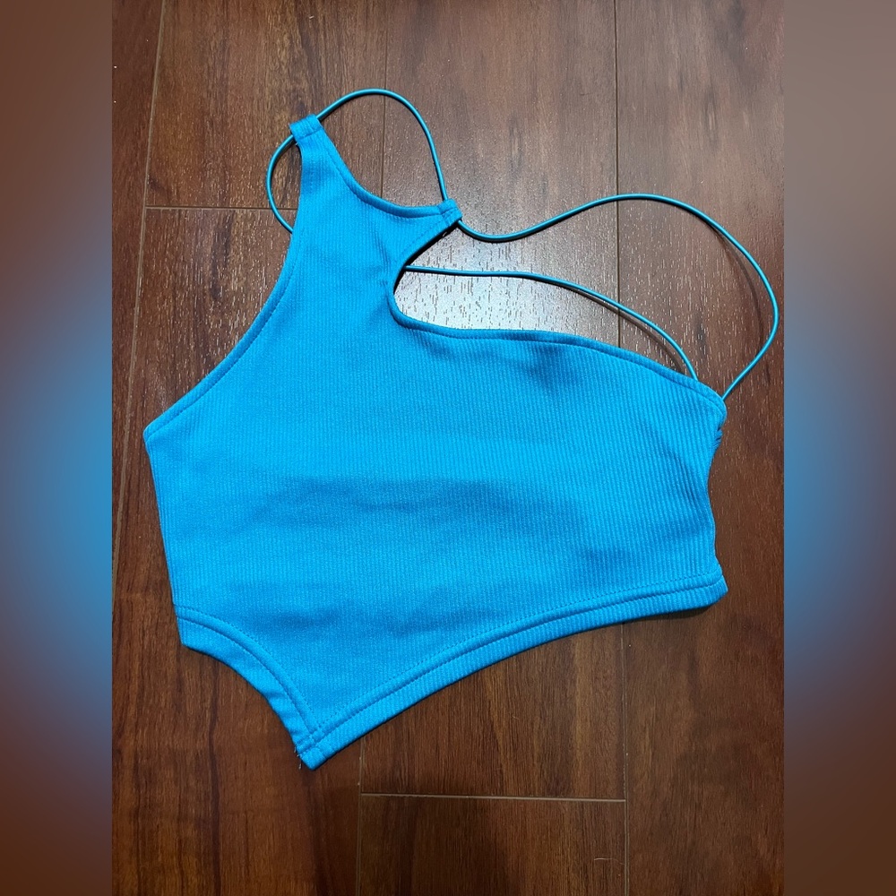 Blue crop top